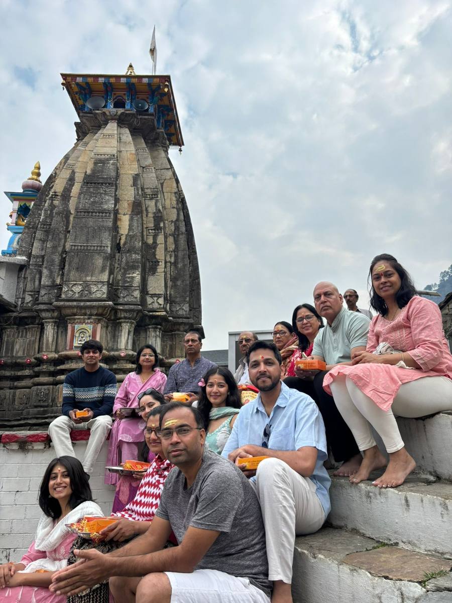 Our group on the temple steps
